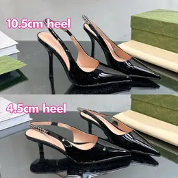 Women Shoes Stiletto Heels Designer Dress Shoes Lame Leather Leather Tee Tee Sexy Wedding Shoes Heel 10.5 سم