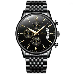 Armbandsur av hög kvalitet och fashionabla mäns cirkulära urtavla Business Watch Style Top Luxury Waterproof Quartz
