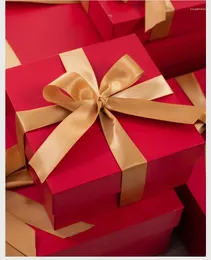 Confezione regalo scatola rossa per la festa del papà, regali della mamma, Natale e varie festività, confezione con coperchio con chiusura magnetica