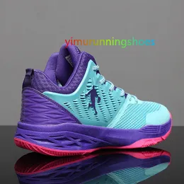 Men Sports Basketball Shoes Air Cushion Basketball Sneakers Anti-skid High-top Couple Shoes Breathable Sports Basketball Boots L42