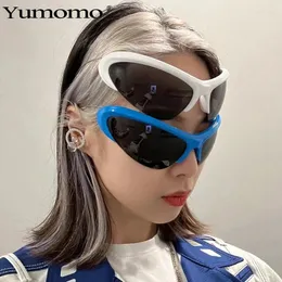 Sunglasses Pre-design Oversized Y2k Women Men Fashion Punk Sun Glasses Sports Mirror Goggles Shades UV400 Eyewear