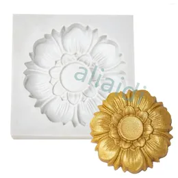 Baking Moulds Flower Candle Wax Silicon 3D Soap Mold Cake Decoration Manual Handmade Resin Clay Plaster Gumpaste Mould