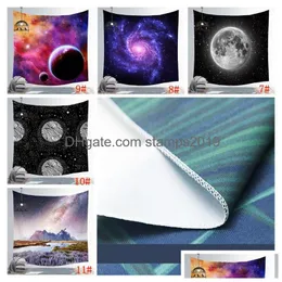 Towel 150X130Cm Amazing Night Starry Sky Star Tapestry 3D Printed Wall Hanging Picture Bohemian Beach Table Cloth Blankets Dbc Bh303 Dh2L9