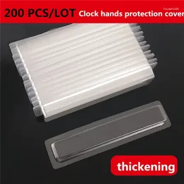 クロックアクセサリー200pcs/lot透明PVCクロックハンズプロテクター硬化保護カバー0.35mm厚さ保護