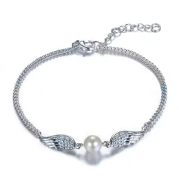 Braccialetti a catena Braccialetti da polso per gioielli di amicizia di alta qualità 2023 Vintage S925 Sier Donna Bracciale con perle ad angolo Femme Drop Dhnyg