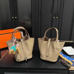 Top Quality lock Bag Women Purse Tote Bucket Bags Handmade Luxury Designer Handbags Classic Fashion Togo Leather Canvas Shopping bag 240215