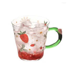 マグカップは、子供のためのハンドルの朝食の多機能オートミールミルクカップを備えたcoffellグラスカップノルディックマグカップ