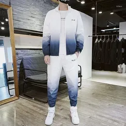 Herrspår 2024 Men Jacket Tracksuit Casual Sports Suit Fashion Spring Two Pieces Set Mens Sportswear Plus Size Pants