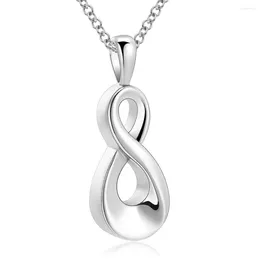 Pendant Necklaces Infinity Love Cremation Jewelry Ashes Stainless Steel Keepsake Memorial Urn Holder Necklace For Men Women Drop