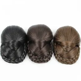 ALEGRIA BELEZA cabelo Três cores disponíveis Grampo Trançado No Cabelo BunChignon Hairpiece Donut Roller Bun Hairpiece longo 14 cm 240119