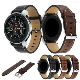 Watch Bands 22mm Business Leather Wrist Strap For Samsung Gear S3 Bracelet Huami Amazfit Stratos 2 2S Replace Accessories