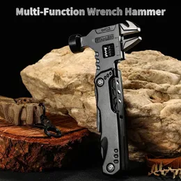 Multifunktionsschlüssel Hammer Messer Zange Outdoor Camping Überleben Werkzeug Arbeitssparende Edelstahl Multitool 240126