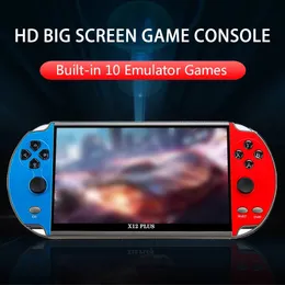 X7 Plus/X12 Plus Game Game Console 7 بوصة HD Screen Audio Audio Player Player Classic Play Bread-in Retro Games 240124