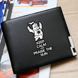 Dark Souls-Geldbörse „Keep Calm“-Geldbörse „Praise The Sun“-Spielfoto-Geldbeutel Lässige Leder-Brieftasche Bedruckte Notiztasche