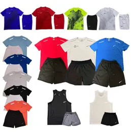 Mens Rastreos Tech Suor Suor Suiter Designer Camisetas Shirts Shorts de duas peças Fitness n Impressão de secagem rápida e roupas esportivas respiráveis grandes novas