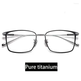 Sunglasses Frames Men Pure Titanium Glasses Frame Brand Design IP Plating Optical Oculos Myopia Multifocal Square Eye Wear