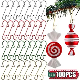 Dekoracje świąteczne 100/10pcs ornament metalowy hak w kształcie litery litery litery litery litery drugie końcystycznie