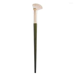 Makeup Borstar Flat Head Nose Contour Brush Multifunktionell Kvinnor Vinklad Nylon Hållbar bärbar mjuk för ansiktsverktyg