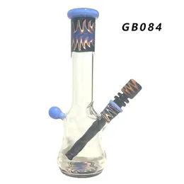 Glass Hookah Bong/Rig/Bubbler Höjd: 11 tum med Downstem och Glass Bowl Colored GB084