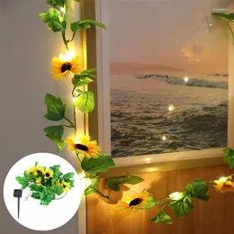 Strings 10M/5M/2M Garland Solar Power Light Artificial Leaf Flower LED String Lights Wedding Garden Decor Christmas Outdoor