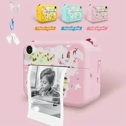 Skriv ut kamera för barn 2 tum skärmpojkar med 3 pappersfödelsedagspresent HD Digital Video Instant Toys 240131