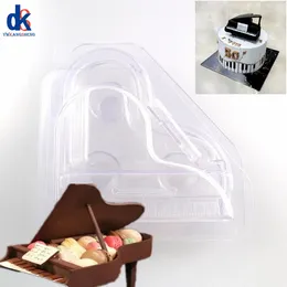 Pişirme Kalıpları 3D Şeffaf Piyano Çikolata Kalıp Mutfak Kek Dekorasyon Kalıp Araçları DIY Kolay Serbest Bırakma Şeker Yapımı