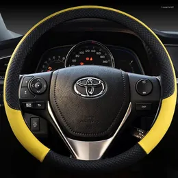 يغطي عجلة القيادة غطاء قفازات السيارات لتويوتا Chr Auris Yaris Crown Corolla Rav4 Prius Izoa Decoration