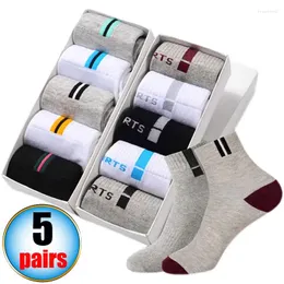 Männer Socken 5Pairs Mode Männer Baumwolle Faser Sommer Frühling Sport Atmungsaktive Student Socke Hohe Qualität Deodorant Business