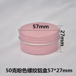 보관 병 50ml 50g 빈 나사 실 뚜껑 알루미늄 항아리 화장품 크림 컨테이너 수제 비누 금속 상자 솔리드 향수 캔들 틴