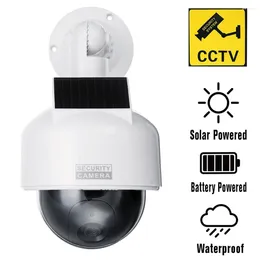 Fake Camera PTZ Solar Power Outdoor Simulation Dummy Speed Dome Waterproof Security CCTV Surveillance