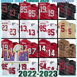 Joe Montana Trent Williams futbol formaları Fred Warner Niners Christian McCaffrey George Kittle 13 Brock Purdy Fred Warner Nick Bosa Talanoa Hufanga Jerry Rice