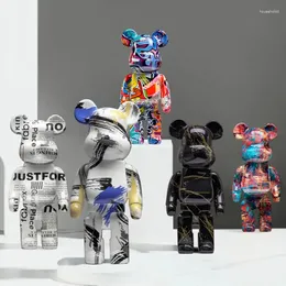 Figurine decorative Decorazioni colorate per la casa Bearbrick Statue e sculture di orsi Figura Ornamenti Camera da letto per la decorazione d'interni