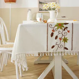 Toalha de mesa bordada com flores, toalha de mesa chinesa à prova d'água dlf867