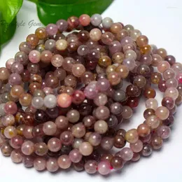 Loose Gemstones Meihan Natural Colorful Spinel Pink Red Smooth Round Beads Stone For Jewelry Making Design Gift