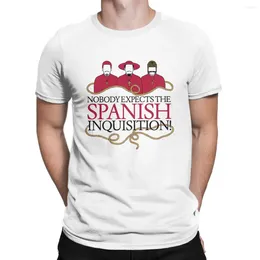 Homens Camisetas Monty Python Ninguém Espera A Inquisição Espanhola Criativo Camisa de Algodão Puro Manga Curta Em Torno Do Pescoço Roupas Presente Idéia