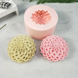 ベーキング型ブルームローズフラワークラスター形状3Dシリコン型DIY石鹸のためのケーキカップケーキゼリーキャンディーデコレーションクラフトツールを作る