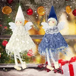 Decorações de natal anjo bonecas árvore pendurado pingentes ornamentos navidad 2024 decoração presente natal noel decoração para casa ano