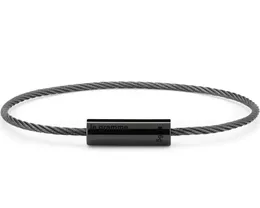 Le Gramme Black Noir Cable Cable Rope for Man Women 7g 925 Sterling Silver Luxury زوجين فرنسي الأزياء الهدية بالجملة 240131