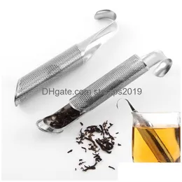 Filtri per il tè Acciaio inossidabile Infusore sano Colino Stile sospeso Porta caffè Strumenti filtro Tazza Tazza Cucchiaino Filtri Bh2463 Tqq Dhkvv