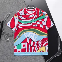 Designer Fashion T-shirt torace Lettera stampata marca di moda Braccia Short High Street T-shirt casual oversize Pure Cotton Top top maschile da uomo e da donna