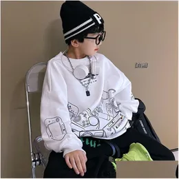 Pullover Plover Autumn Sweatshirt Casual Long Sleeve Streetwear Top Hoodie Boys Girls Fashion Letter Print Boy Cartoon 220924 Drop D Dhqza