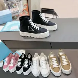 Designer Casual Shoes Designer Womens Shoes Sneaker Woman Trainers Lace-Up Sports High Cut Shoes Leather Thick Bottom Shoe Platform Lady Sneakers 34-41 Storbritannien med Box S.