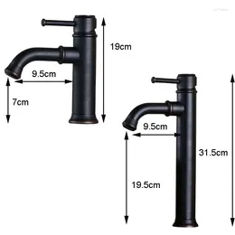 Bathroom Sink Faucets Vidric Deck Mounted Oil Rubbed Bronze Taps With And Cold Water Single Lever Lavatory Mixer Faucet