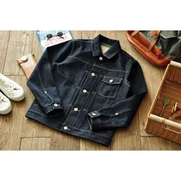 Molho origem jaquetas masculinas motocicleta denim jaqueta jean botão prata algodão linho colorido ourela denim artesanal 240122