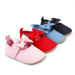 First Walkers Infant Baby Girls Princess Shoes Cute Bowknot Flats Non-Slip Wedding Dress Slippers Adorable Booties