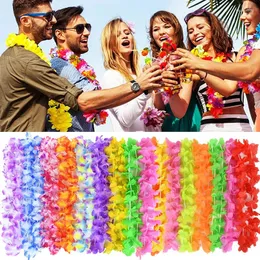 Parti Dekorasyonu 5/10 PCS Hawaii LEIS Çiçek Çelenkler Tropikal Kolye Çiçeği Çelenk Beach Wedding Luau Hediyeler