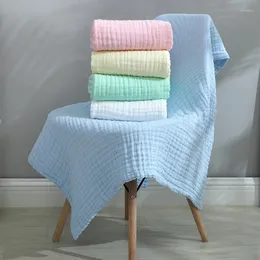 Blankets Summer Cotton Material Comfortable Skincare Baby Bath Towel Born Solid Color Casual Wrapping Blanket