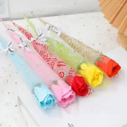 Fiori decorativi 1PC singolo sapone artificiale bouquet di fiori di rosa simulato falso per decorazioni per feste di nozze regali di San Valentino