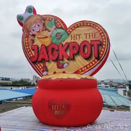 wholesale New Design Custom Inflatable Heart With Coins Money Bag For Valentine's Day/Advertising/Party Decoration