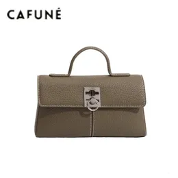 أعلى جودة Cafune Bag Stance Wallet مصمم جلدي أصلي حقيبة مربعة فاخرة كروس كتف حقيبة الكتف Womens Womens 240126